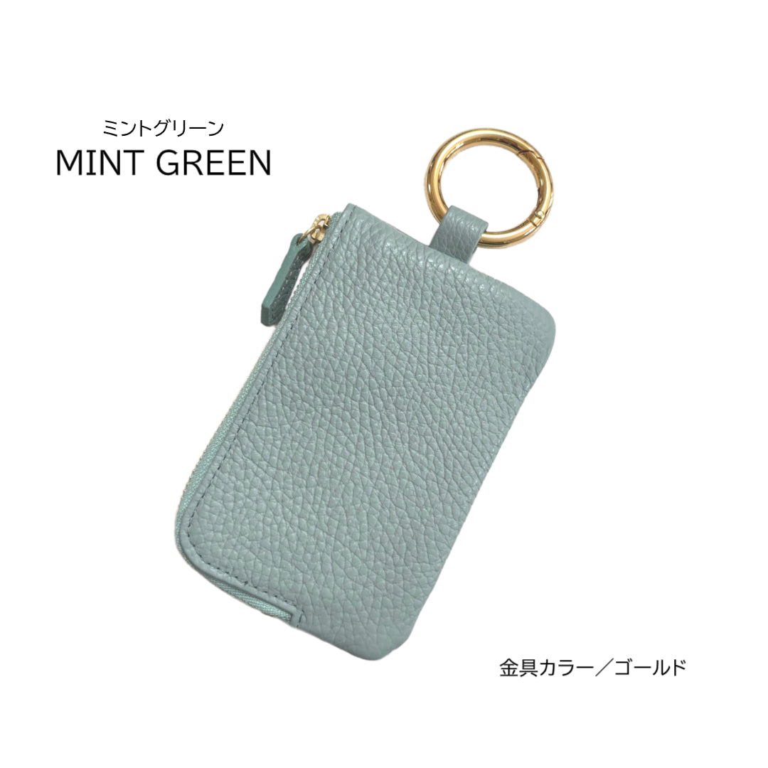 【イニシャル刻印対応】イタリアンレザー パス&キーケース