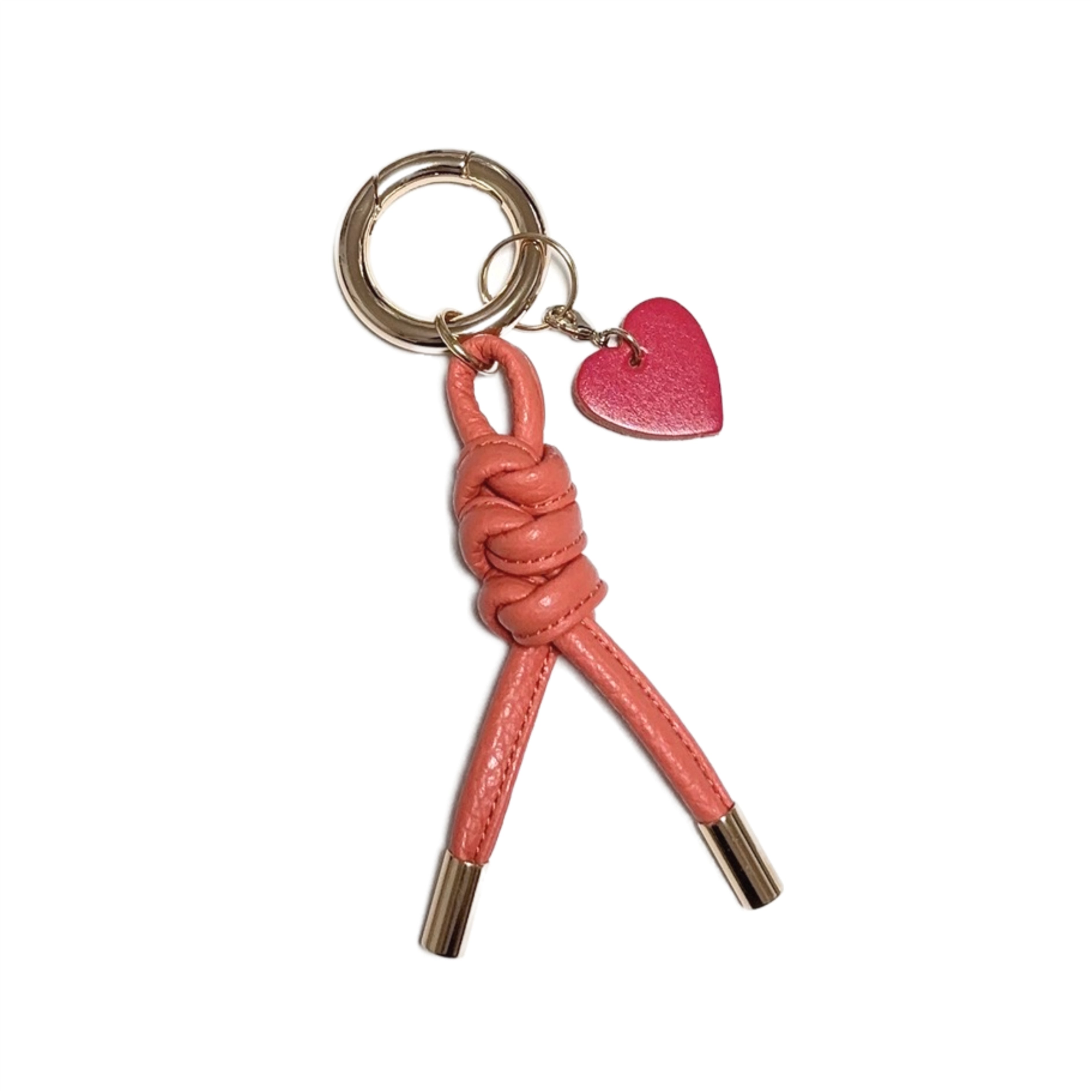 イタリアンレザー ロープ編みキーホルダー