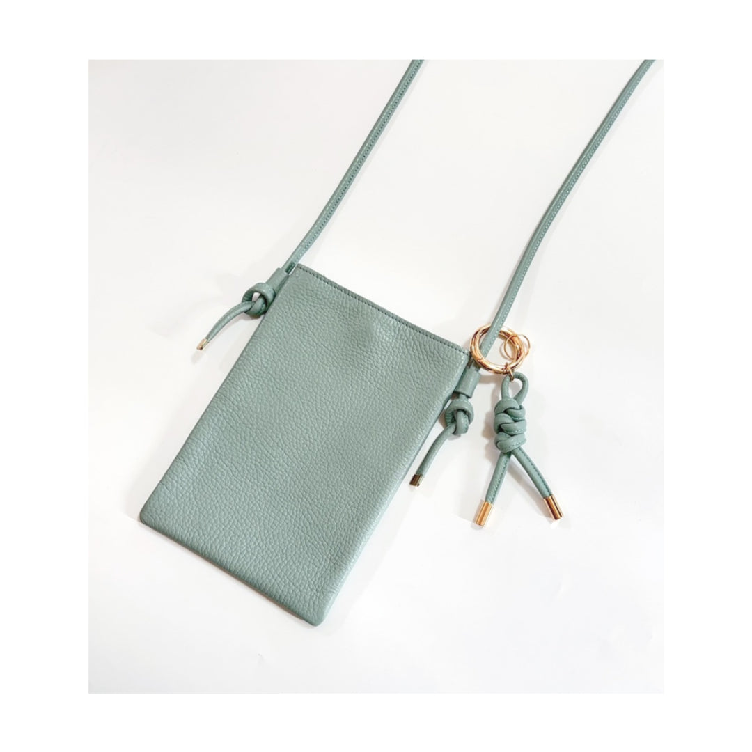 イタリアンレザー ロープ編みキーホルダー