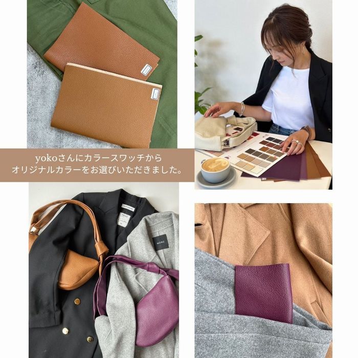 【人気インスタグラマーyokoセレクトカラー】 イタリアンレザー ハーフムーン3WAYバッグ (日本製)