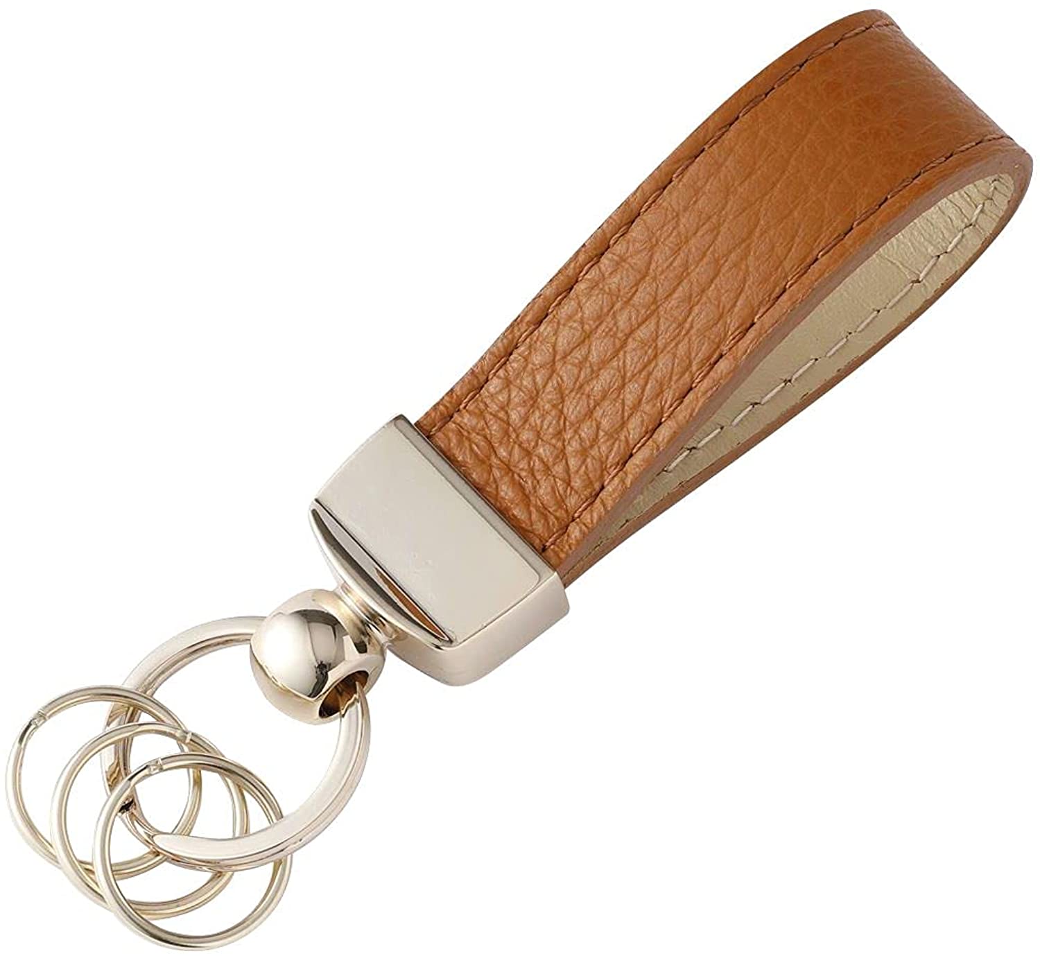 【イニシャル刻印対応】イタリアンレザー キーリング/キーホルダー(日本製)