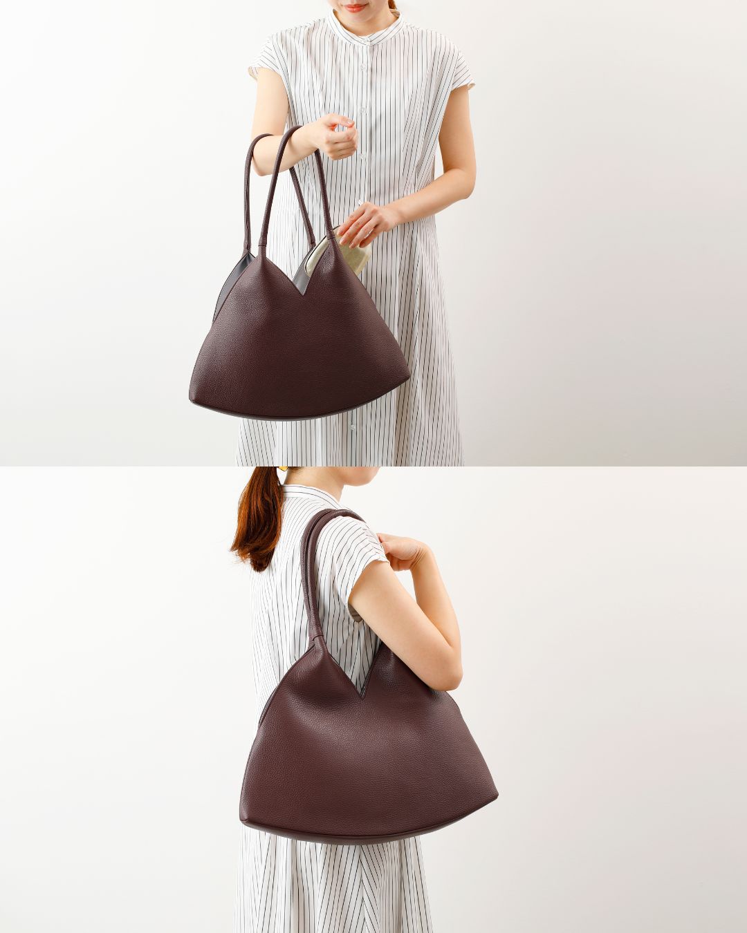 Italian Leather Triangle Bag (Made in Japan)