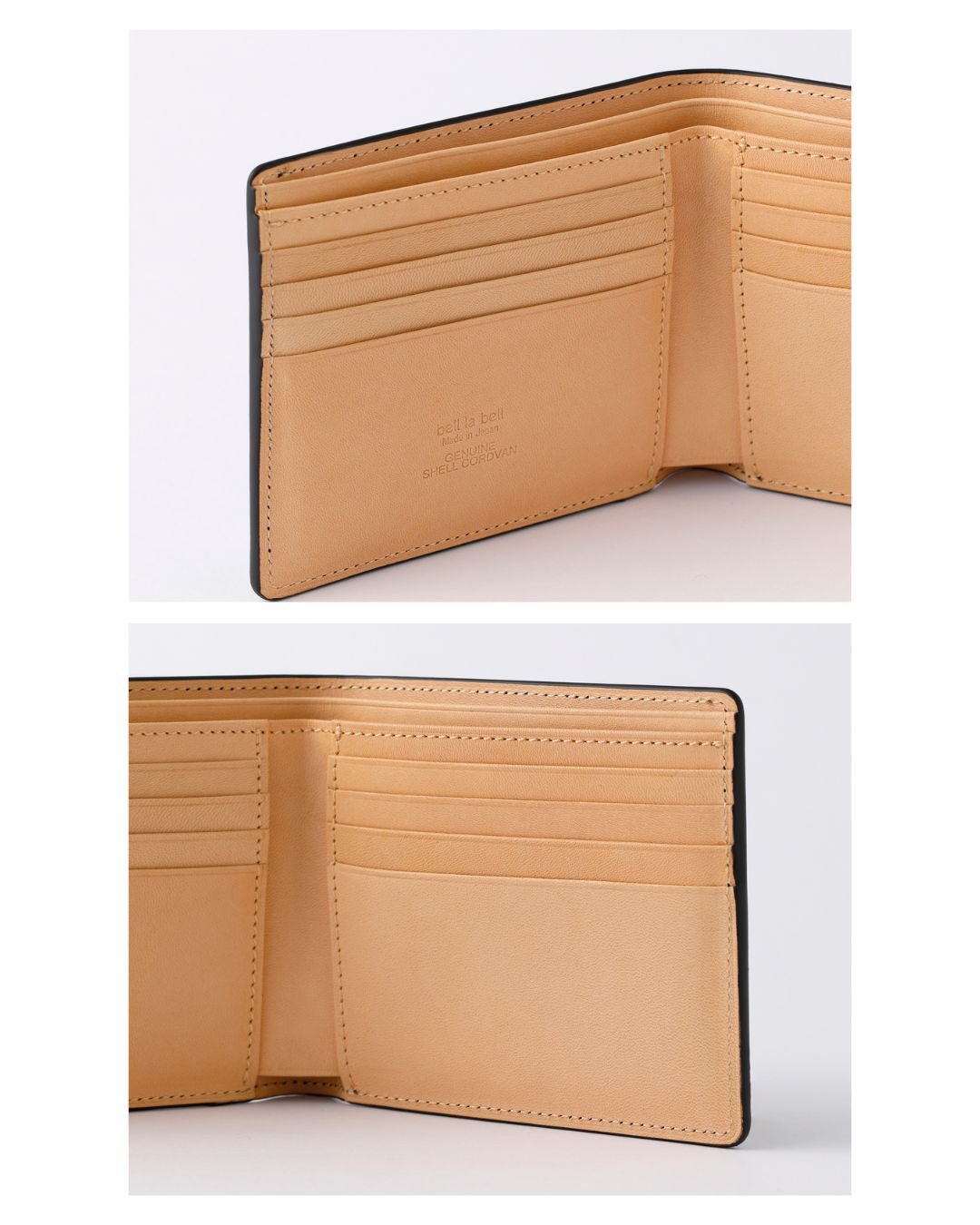 Cordovan Bi-fold Slim Card Case (Made in Japan)