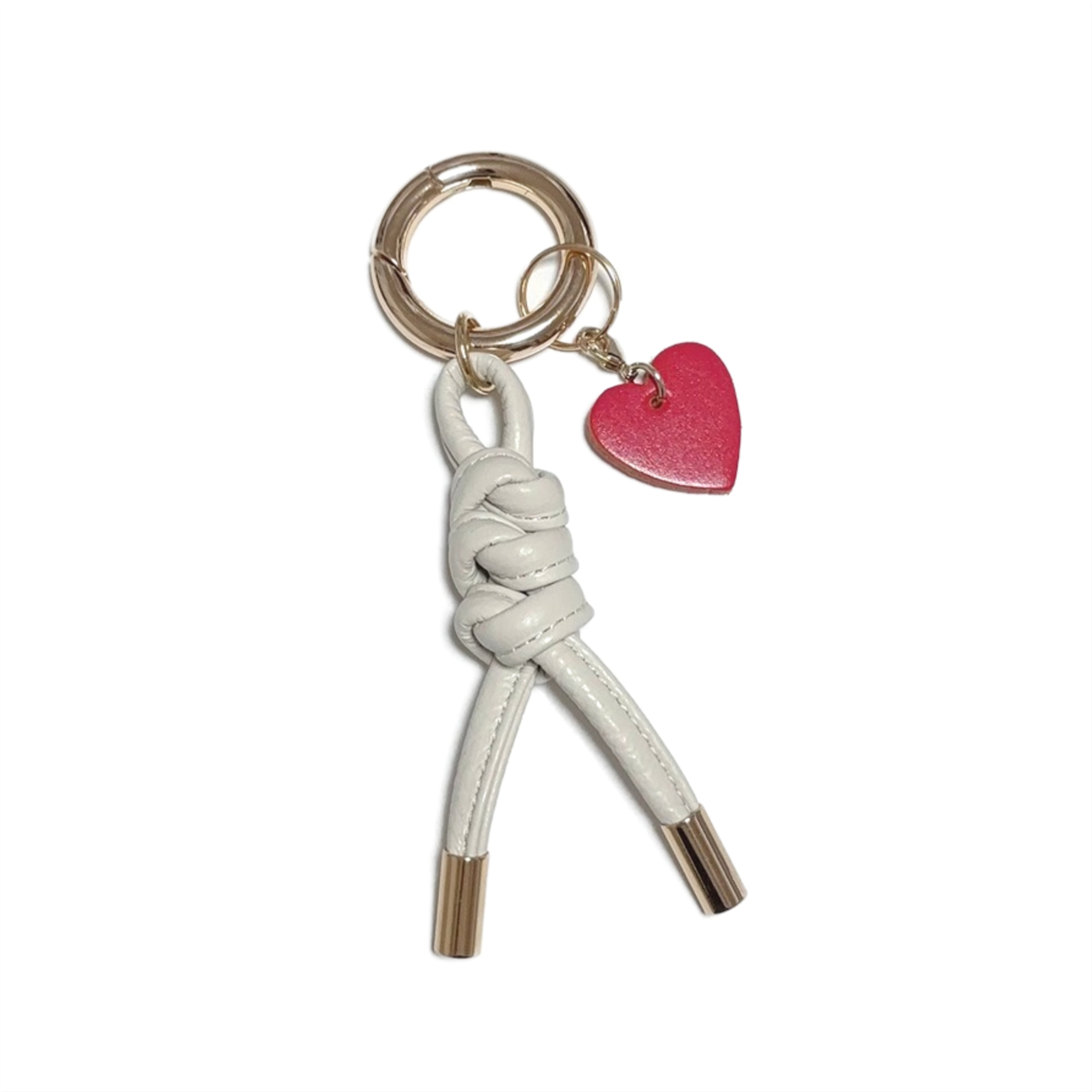 イタリアンレザー ロープ編みキーホルダー