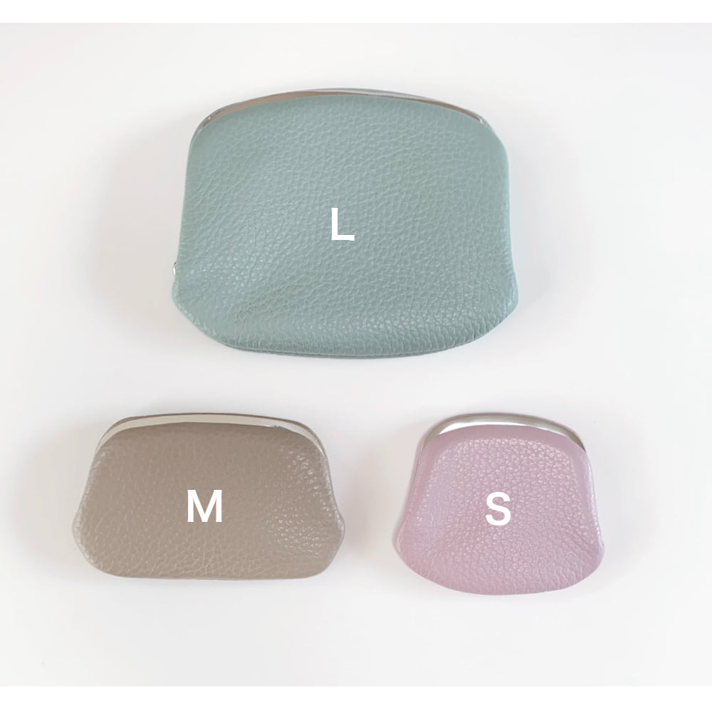 【イニシャル刻印対応】がま口 押し口M 小銭入れ レザーミニマルウォレット (日本製)