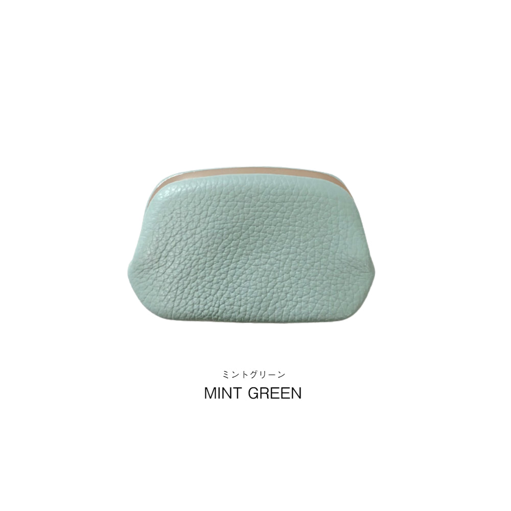 【イニシャル刻印対応】がま口 押し口M 小銭入れ レザーミニマルウォレット (日本製)