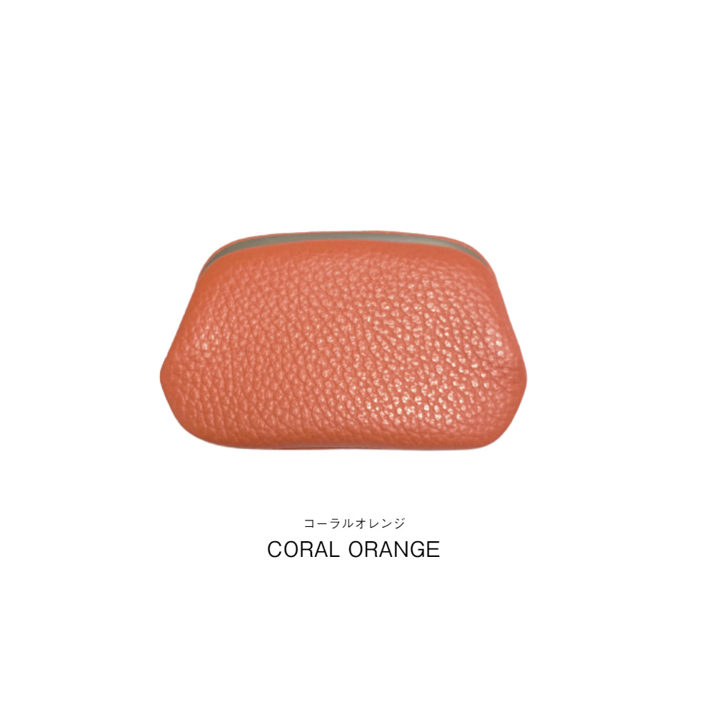 【イニシャル刻印対応】がま口 押し口M 小銭入れ レザーミニマルウォレット (日本製)