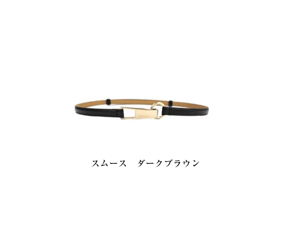 ゴールドバックルスライドレザーベルト(日本製)