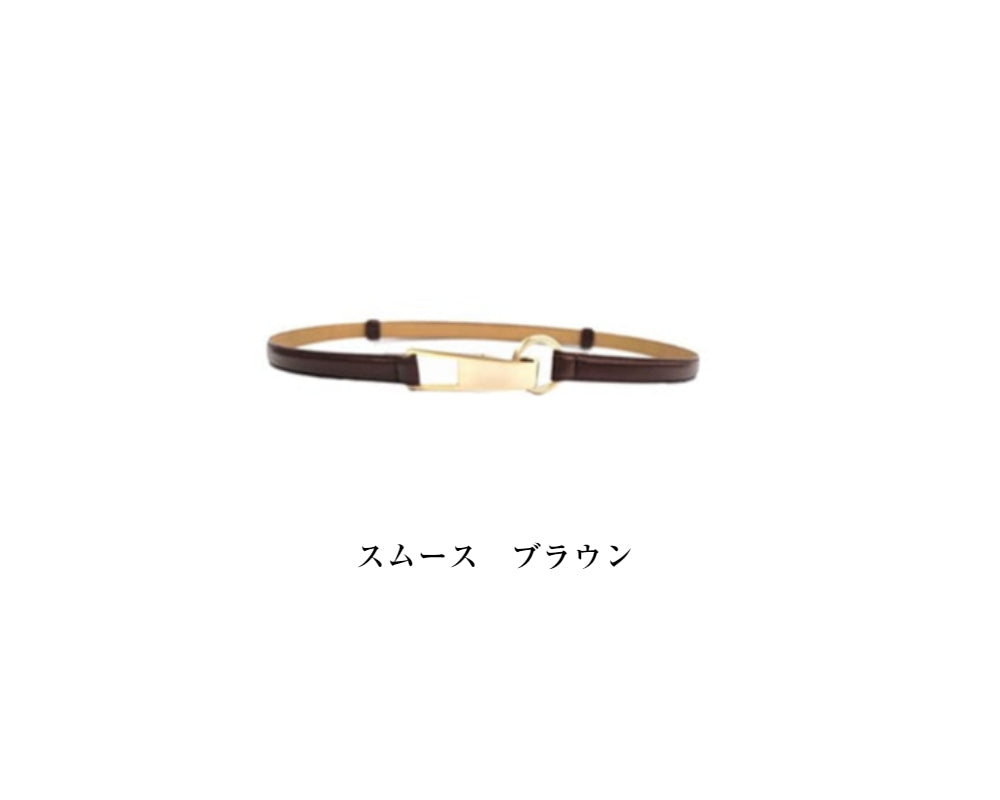 ゴールドバックルスライドレザーベルト(日本製)