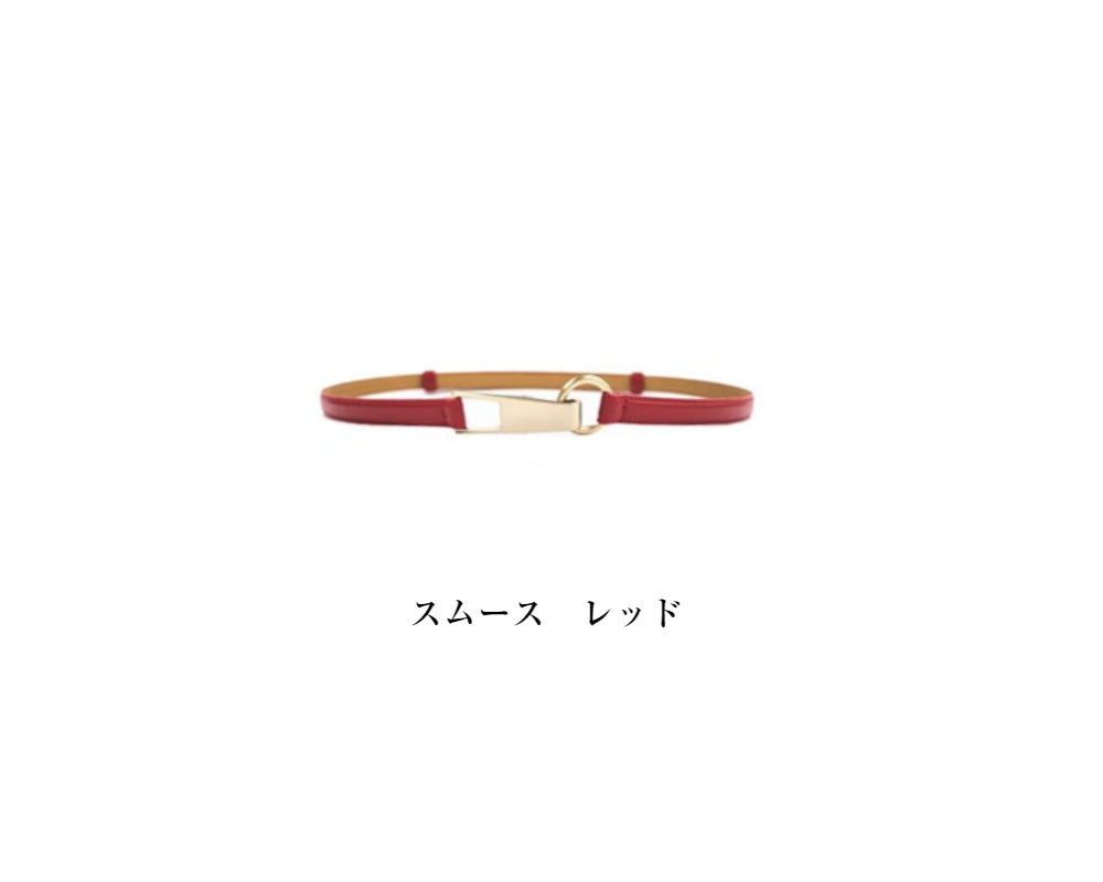 ゴールドバックルスライドレザーベルト(日本製)