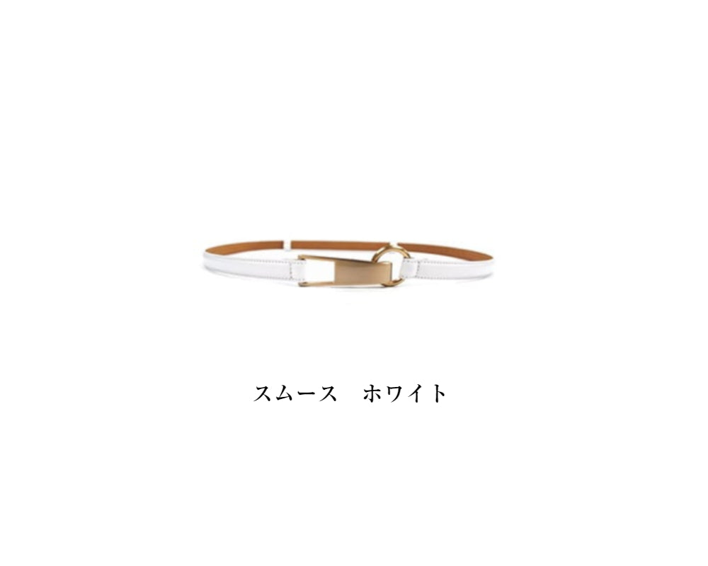 ゴールドバックルスライドレザーベルト(日本製)