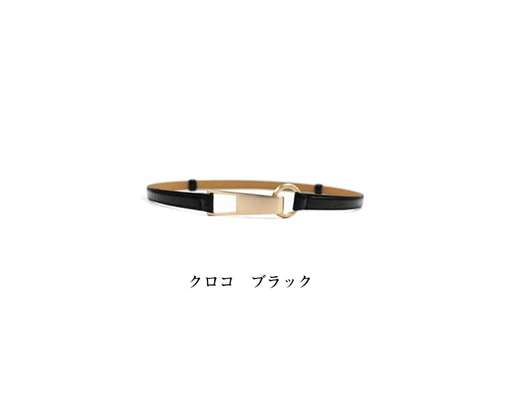 ゴールドバックルスライドレザーベルト(日本製)