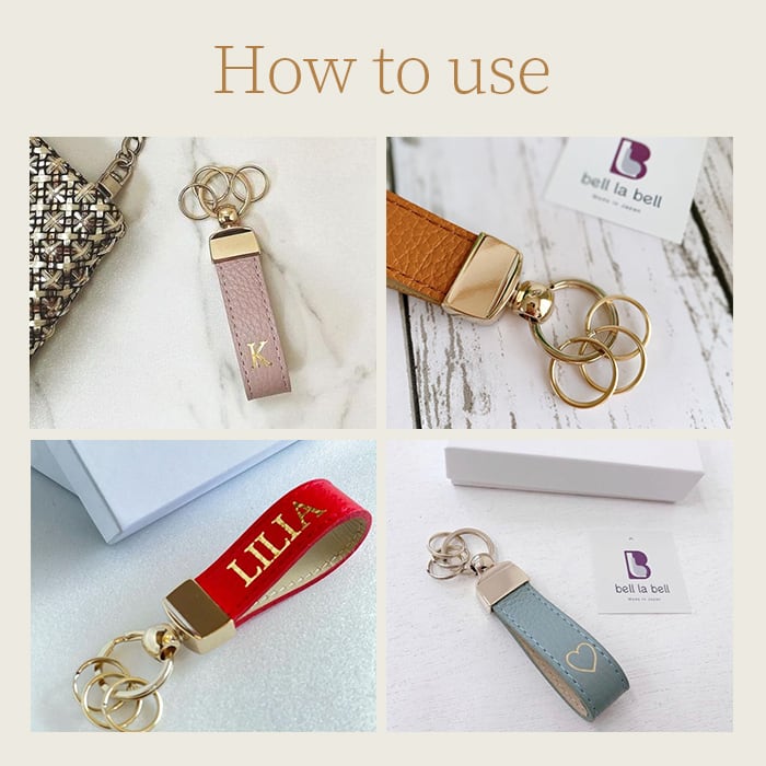 【イニシャル刻印対応】イタリアンレザー キーリング/キーホルダー(日本製)