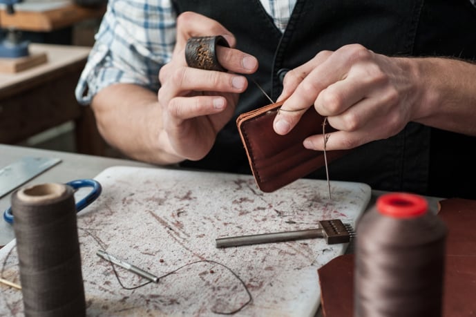 コードバン 二つ折り財布(日本製)