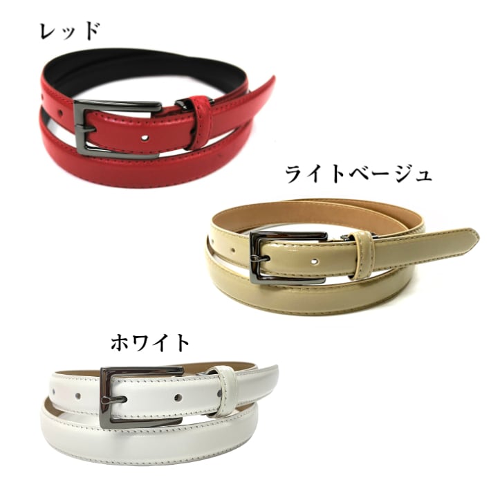 スクエアバックルレザーベルト(日本製)
