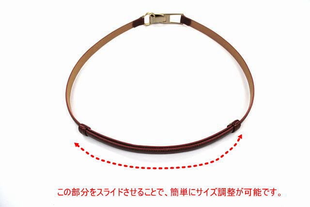 シルバーバックルレザースライドベルト(日本製)