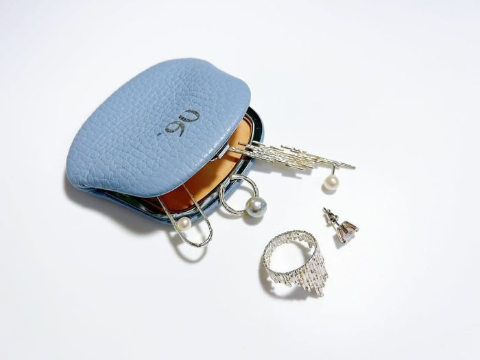 【イニシャル刻印対応】がま口 押し口S 小銭入れ レザーミニマルウォレット （日本製）