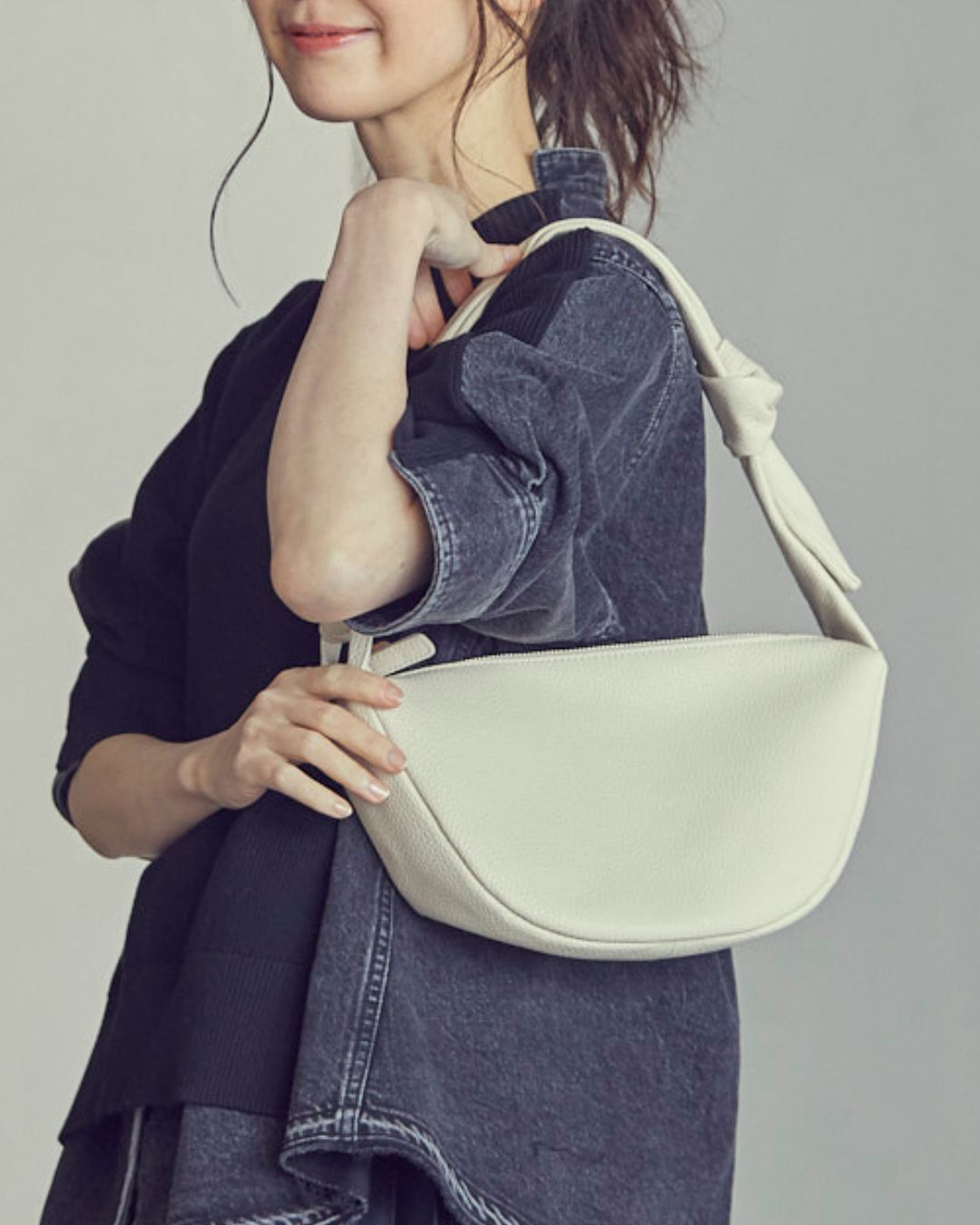 イタリアンレザー ハーフムーン3WAYバッグ （日本製）