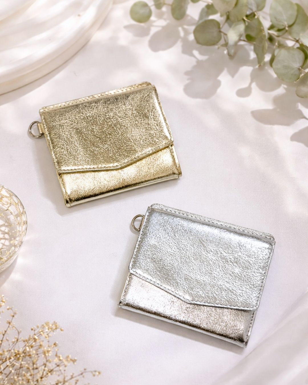 [Initial Engraving Available] Italian Leather Tri-Fold Mini Wallet (Made in Japan)