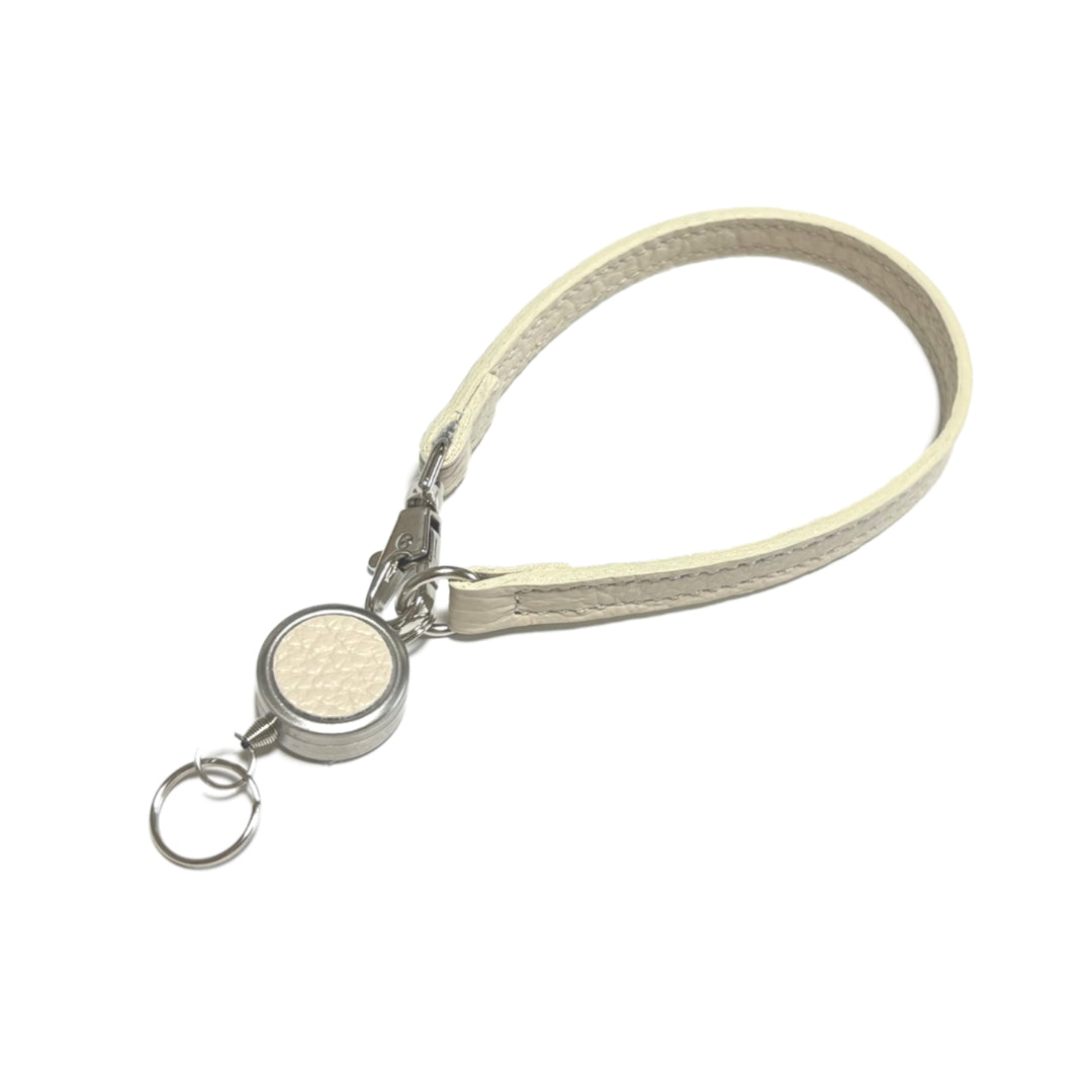 【イニシャル刻印対応】イタリアンレザー リール式 レザーストラップ