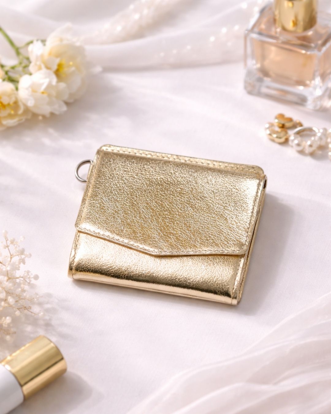 [Initial Engraving Available] Italian Leather Tri-Fold Mini Wallet (Made in Japan)