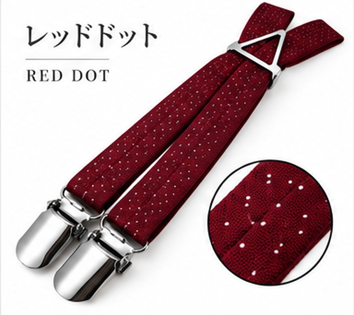 細幅サスペンダー レッドドット 色柄画像